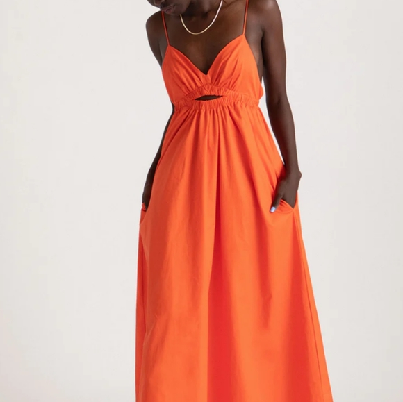 Chiara Maxi Dress Tomato - Small - Picture 3 of 5